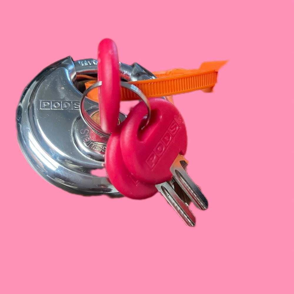 Silver Padlock with Keys